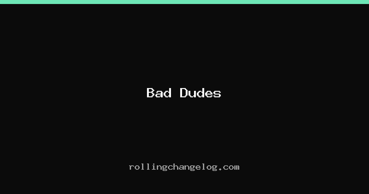 Bad Dudes cover