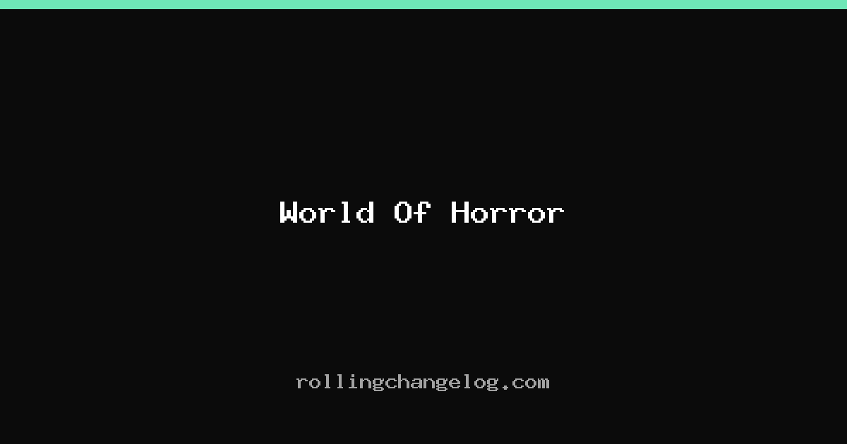 World Of Horror cover