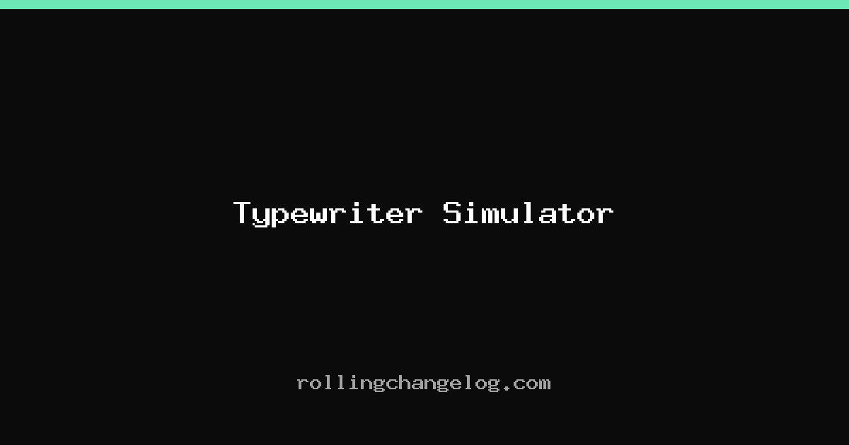 Typewriter Simulator cover