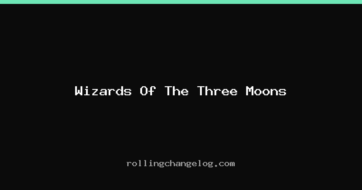 Wizards Of The Three Moons cover