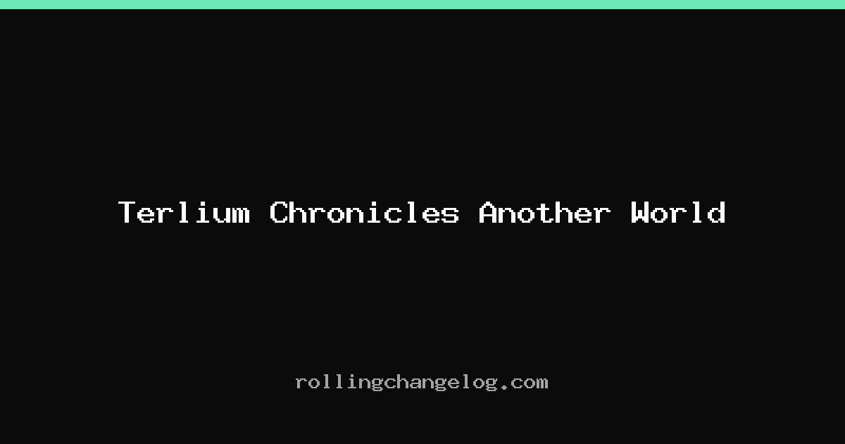Terlium Chronicles Another World cover
