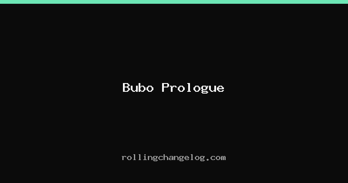 Bubo Prologue cover