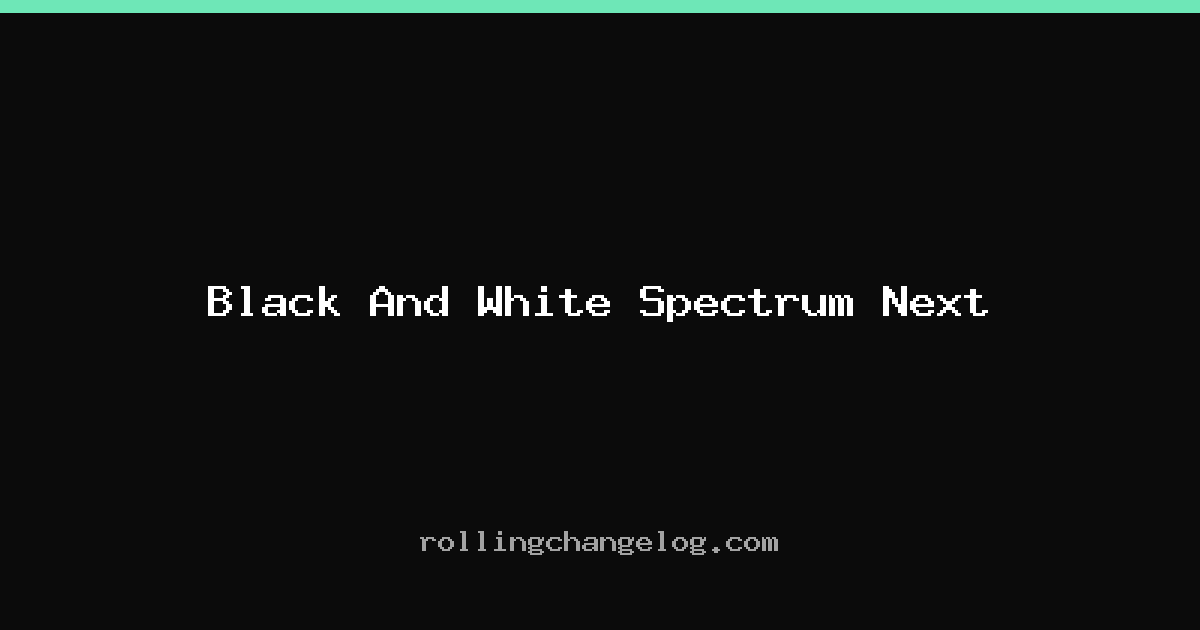 Black And White Spectrum Next cover