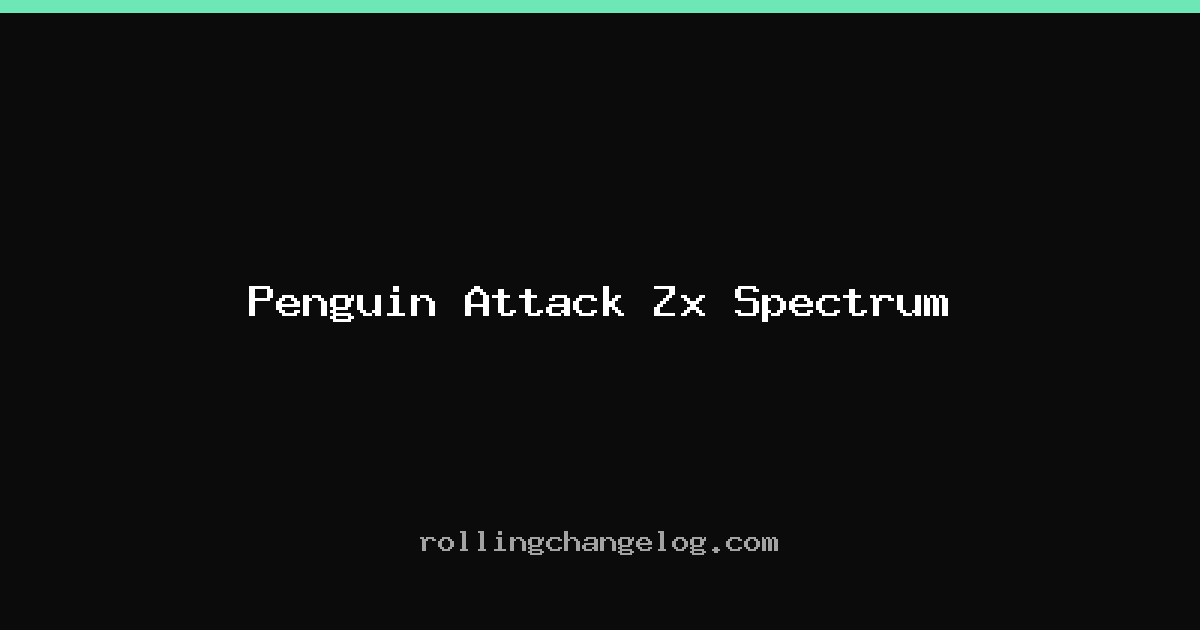 Penguin Attack Zx Spectrum cover