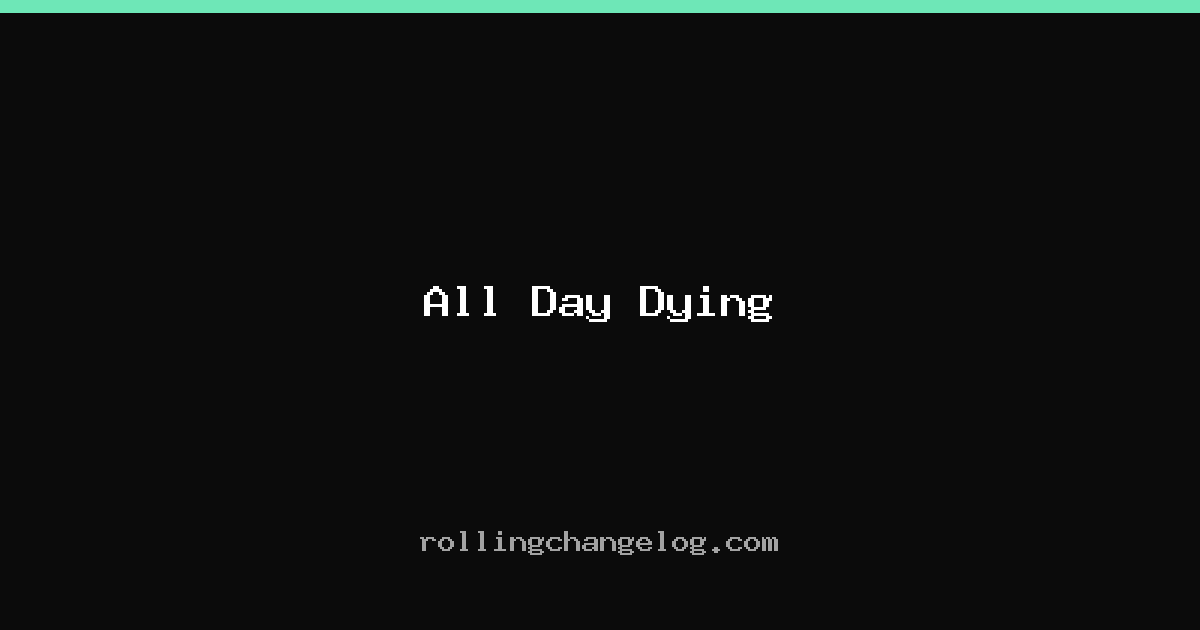 All Day Dying cover