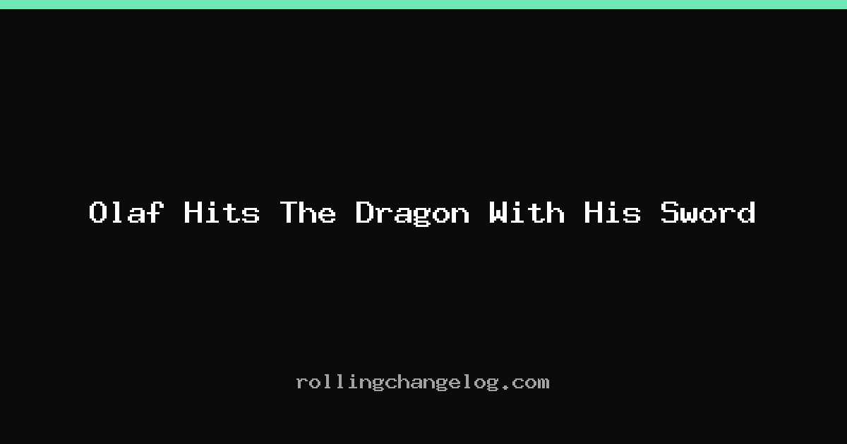 Olaf Hits The Dragon With His Sword cover