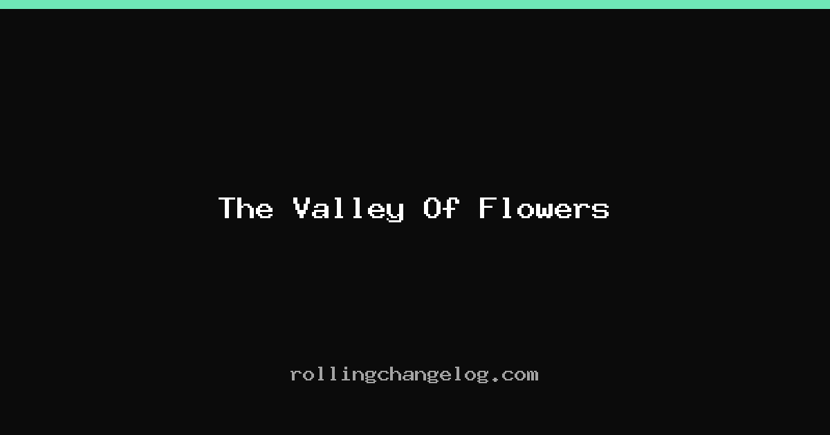 The Valley Of Flowers cover
