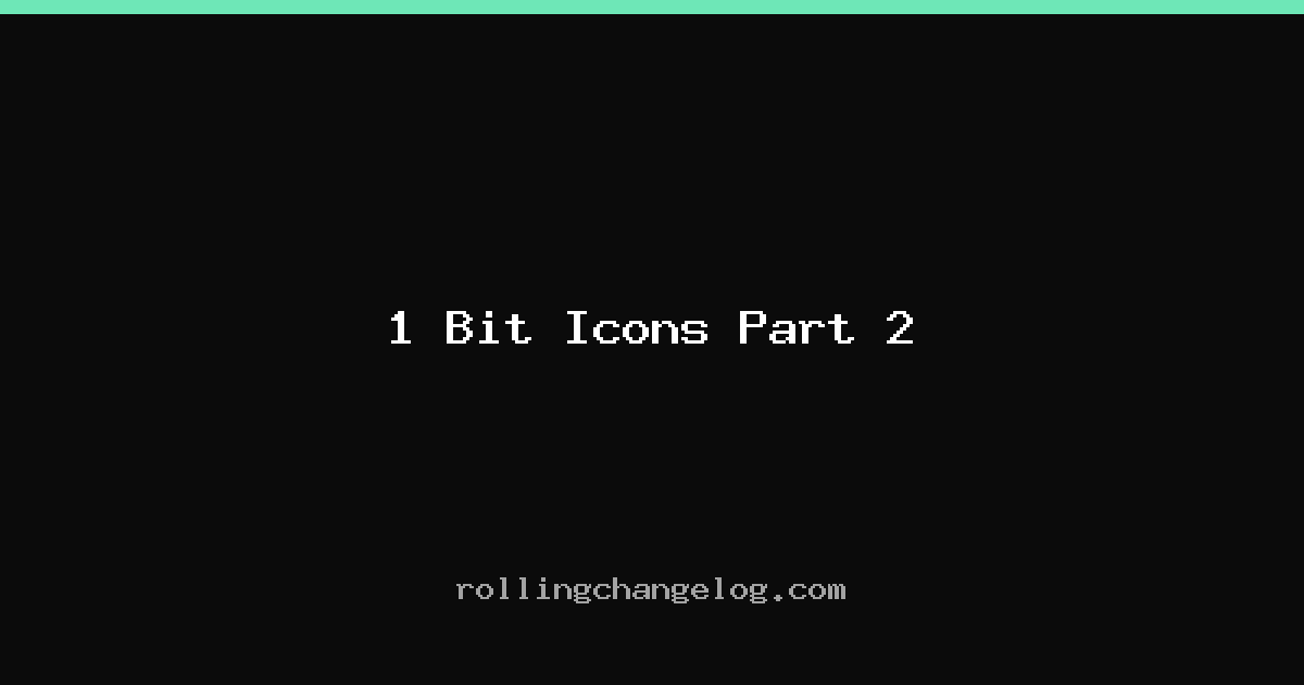 1 Bit Icons Part 2 cover