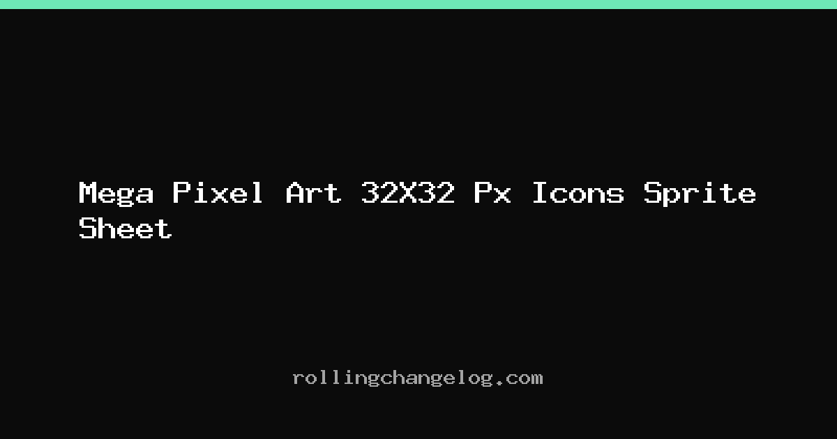 Mega Pixel Art 32X32 Px Icons Sprite Sheet cover