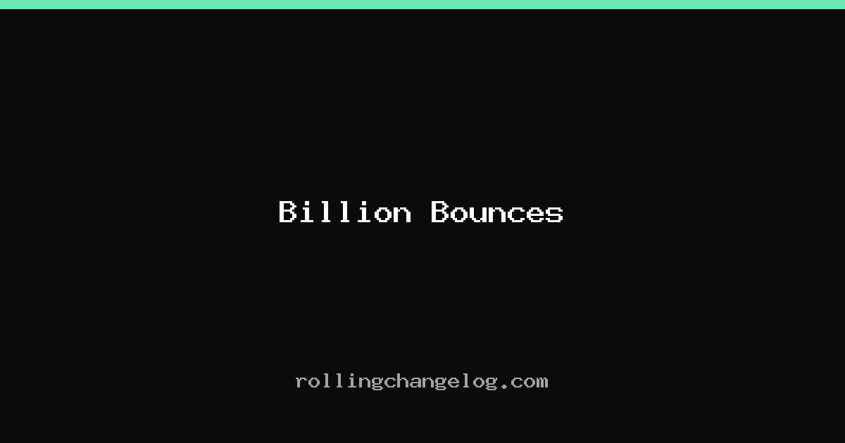 Billion Bounces cover