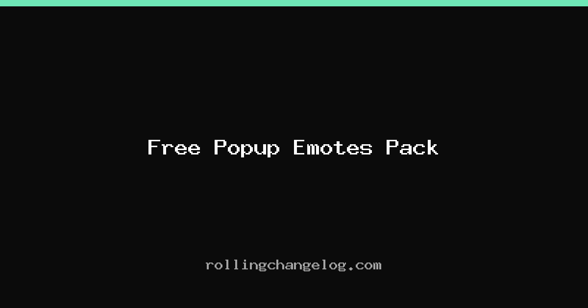 Free Popup Emotes Pack cover