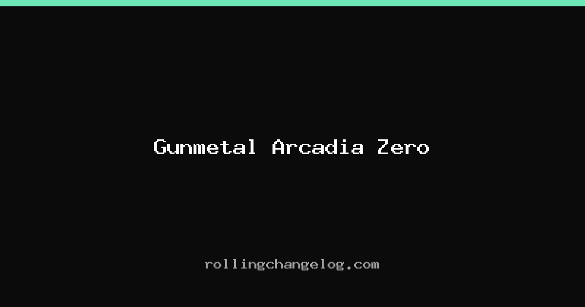 Gunmetal Arcadia Zero cover