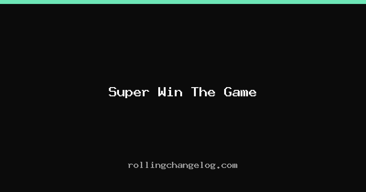Super Win The Game cover