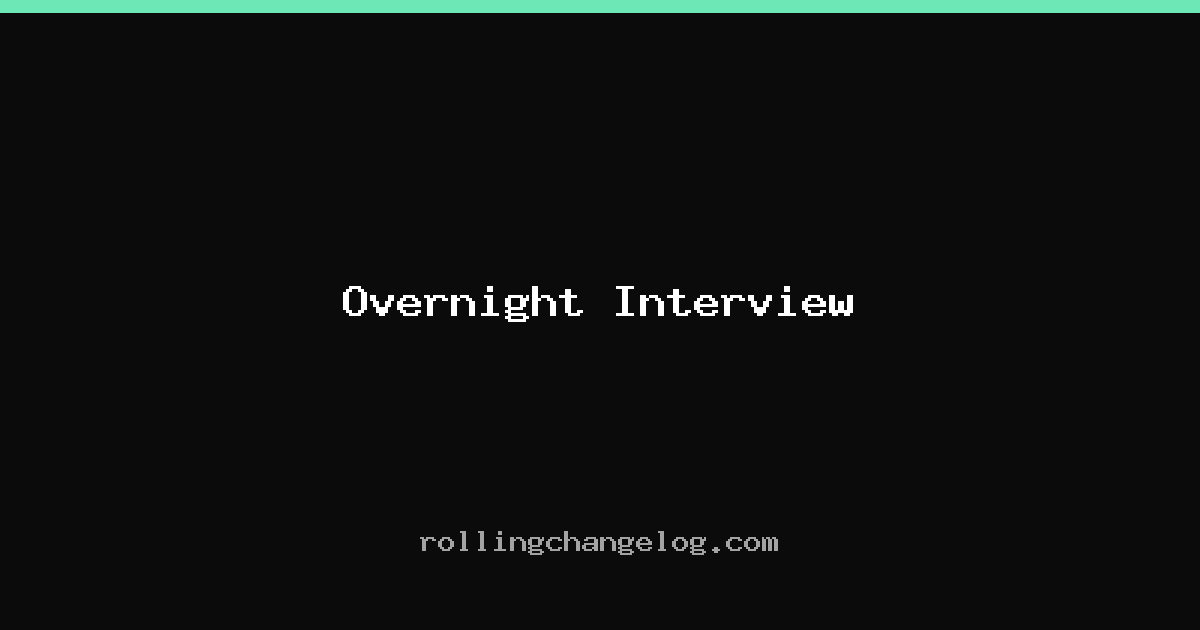 Overnight Interview cover
