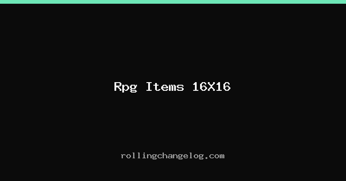 Rpg Items 16X16 cover