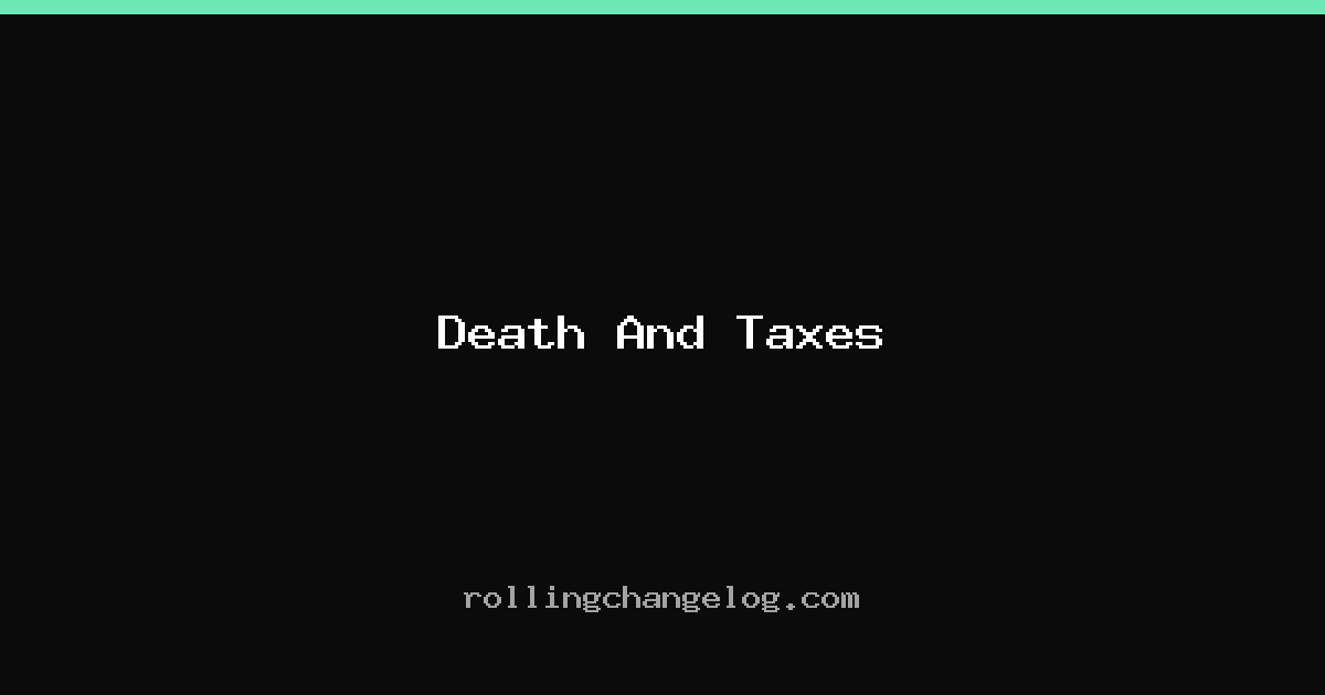 Death And Taxes cover