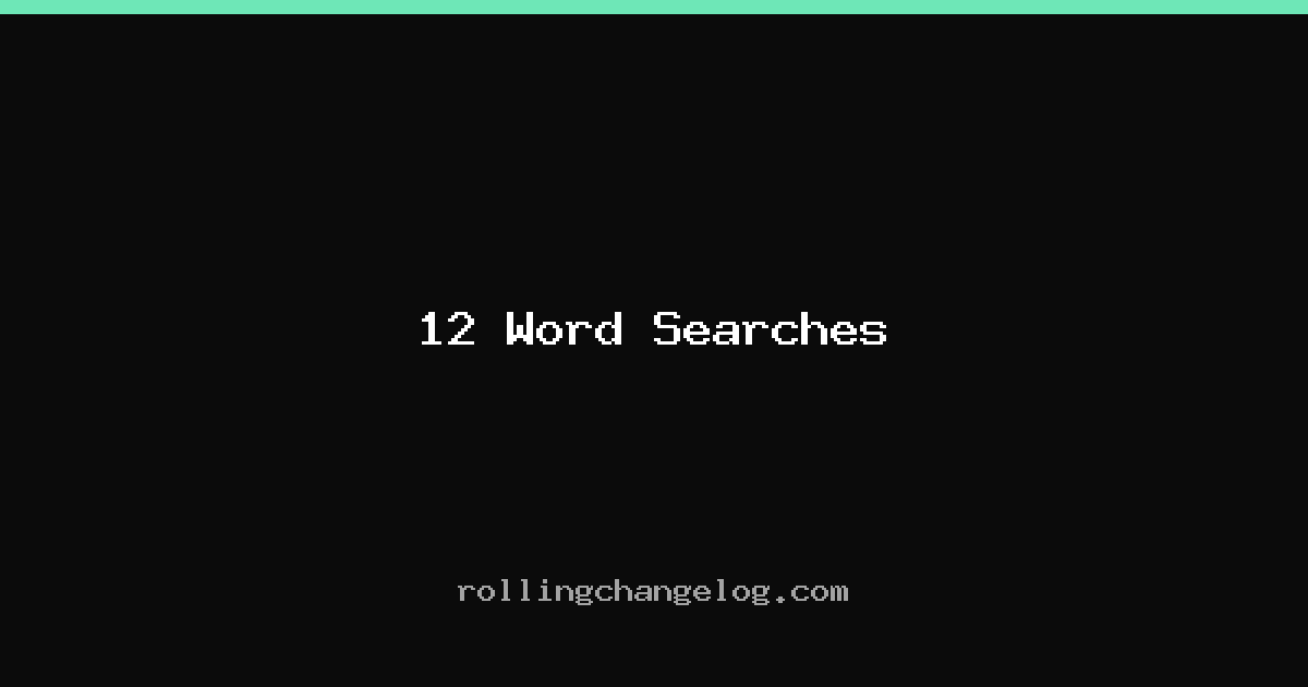 12 Word Searches cover