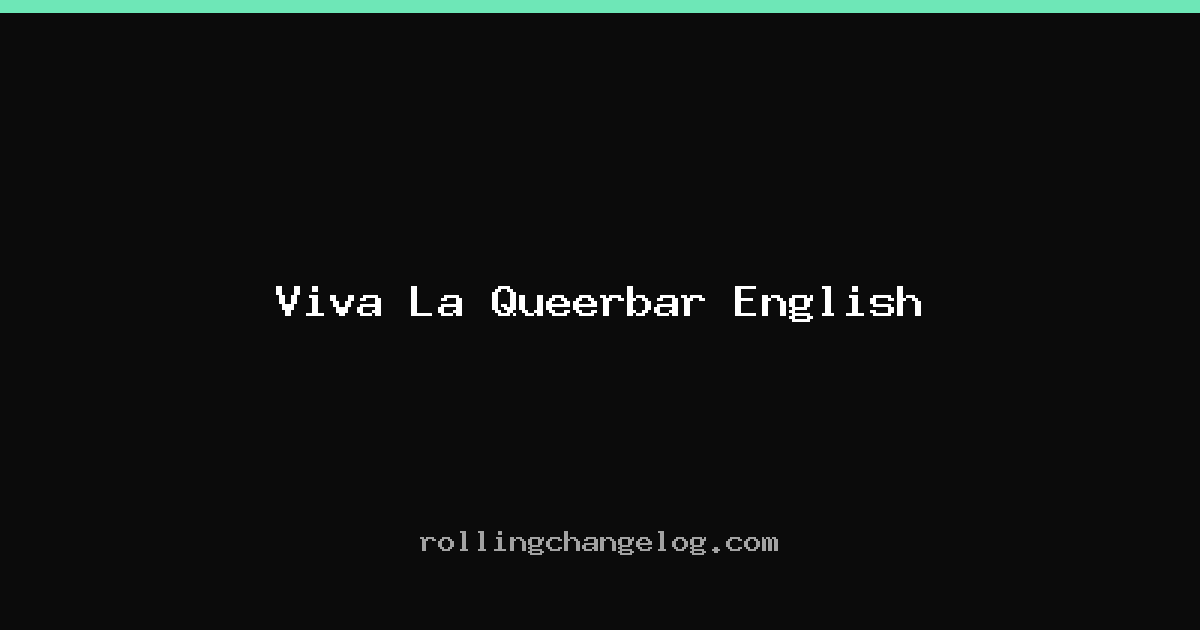 Viva La Queerbar English cover