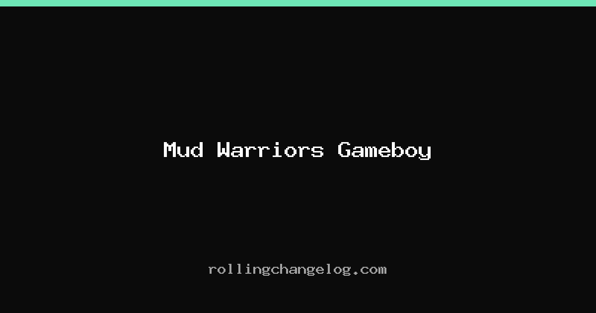 Mud Warriors Gameboy cover