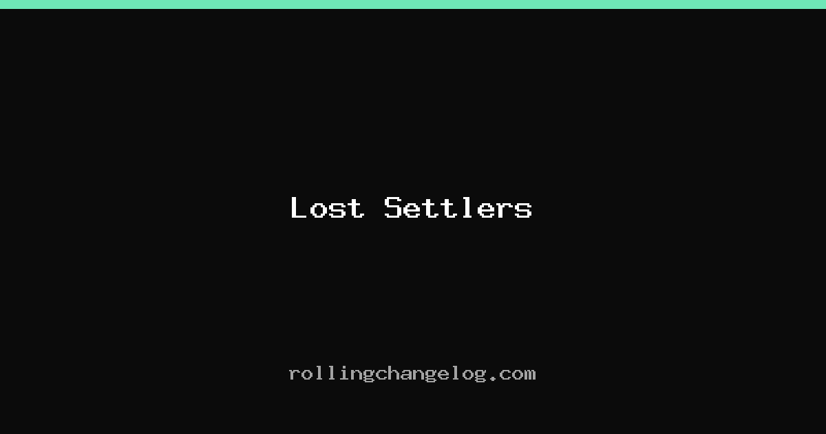Lost Settlers cover
