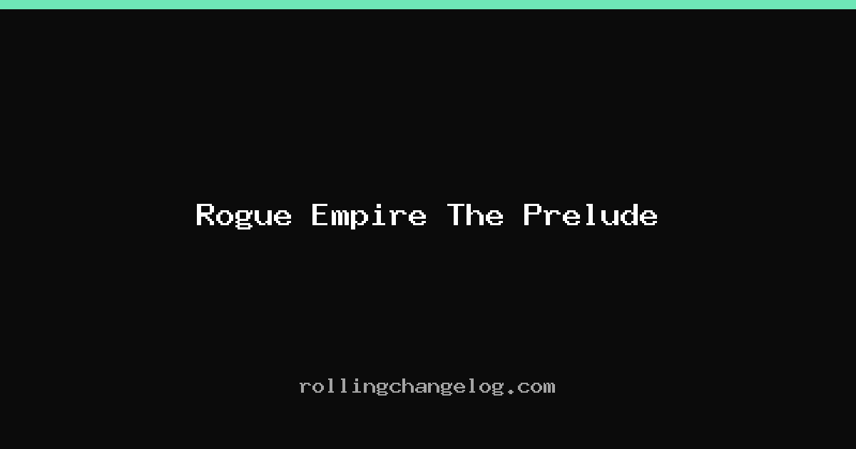Rogue Empire The Prelude cover