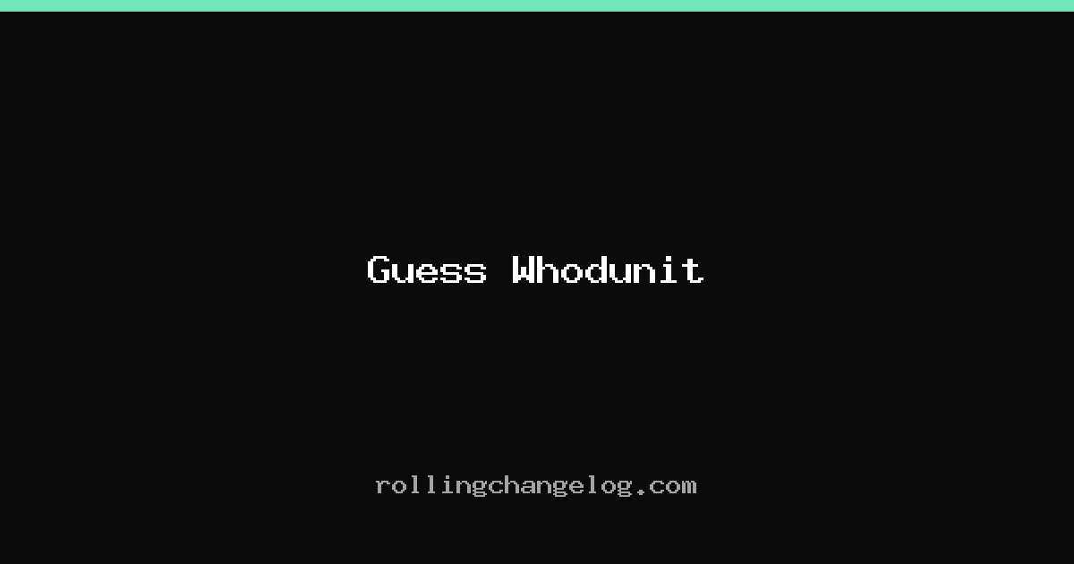 Guess Whodunit cover