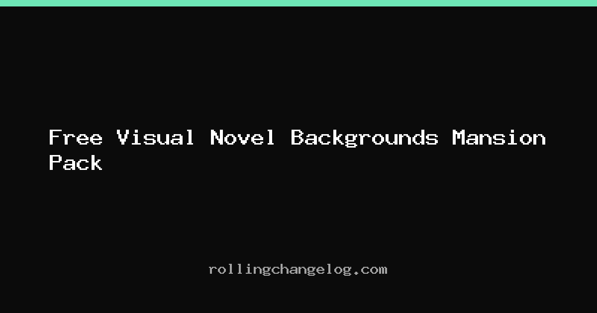 Free Visual Novel Backgrounds Mansion Pack cover