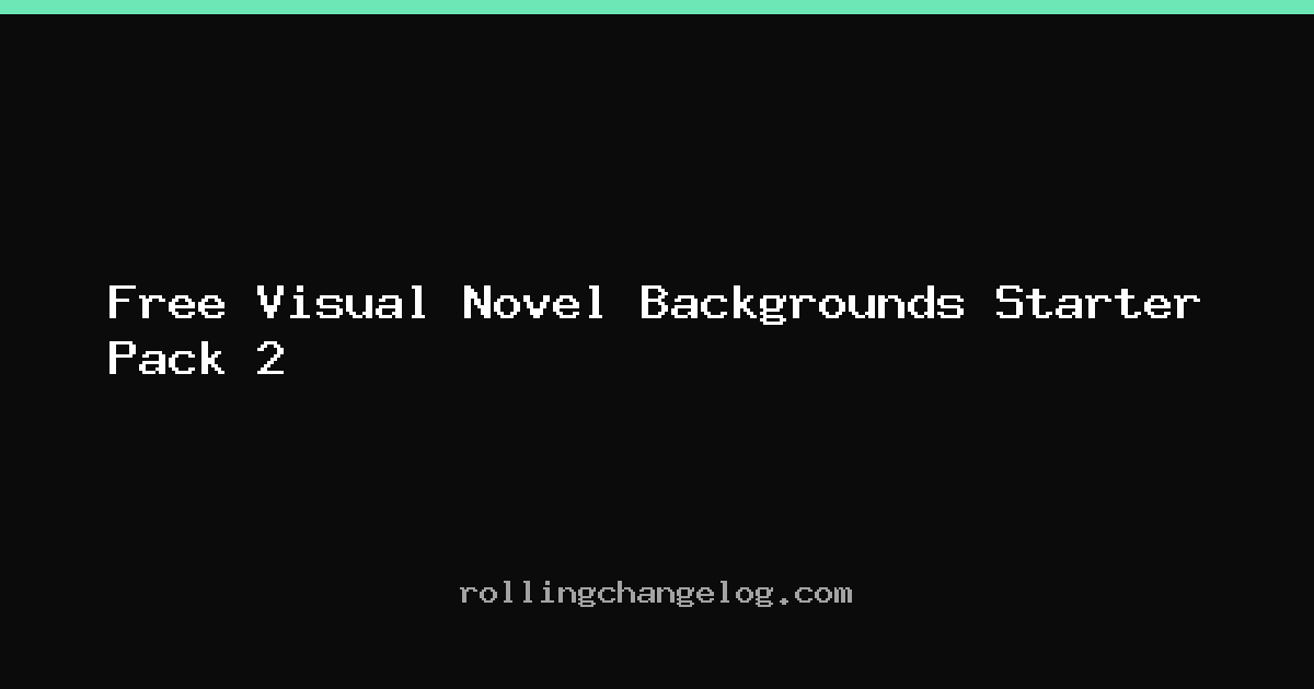 Free Visual Novel Backgrounds Starter Pack 2 cover