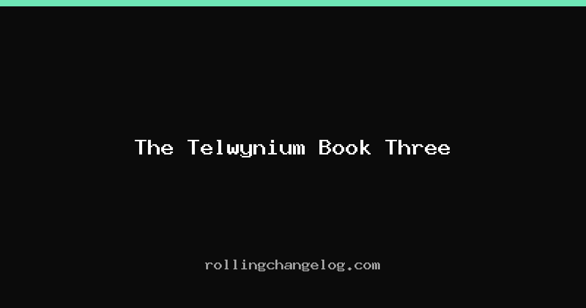 The Telwynium Book Three cover