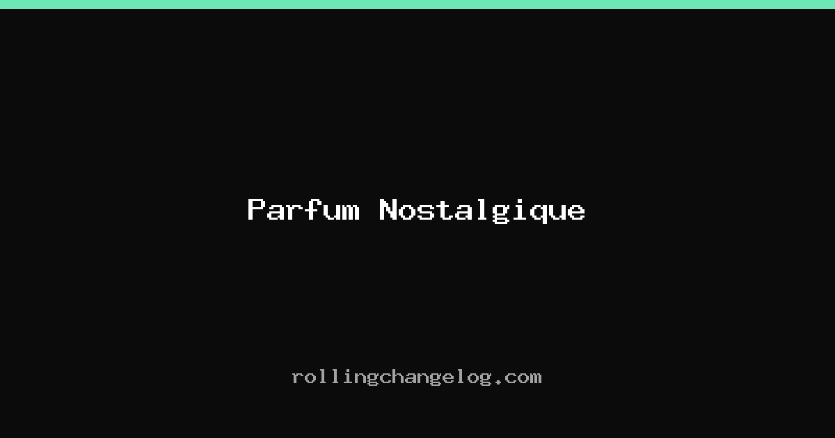Parfum Nostalgique cover