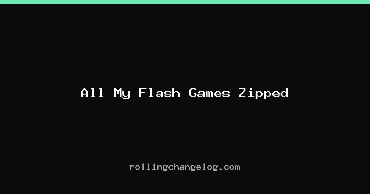 All My Flash Games Zipped cover