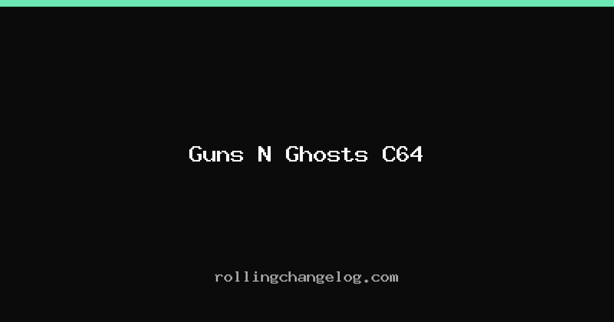 Guns N Ghosts C64 cover