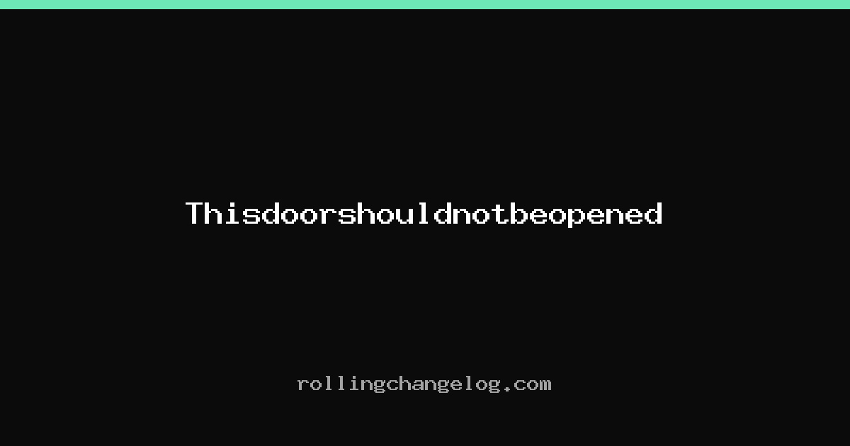 Thisdoorshouldnotbeopened cover