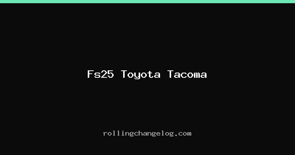 Fs25 Toyota Tacoma cover