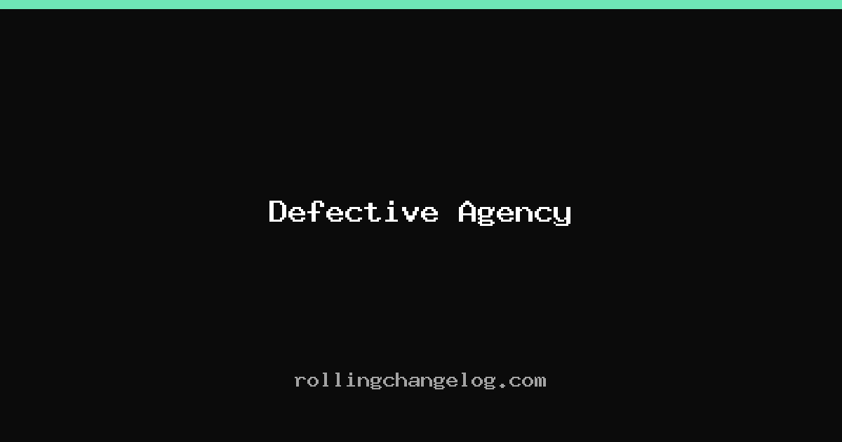 Defective Agency cover