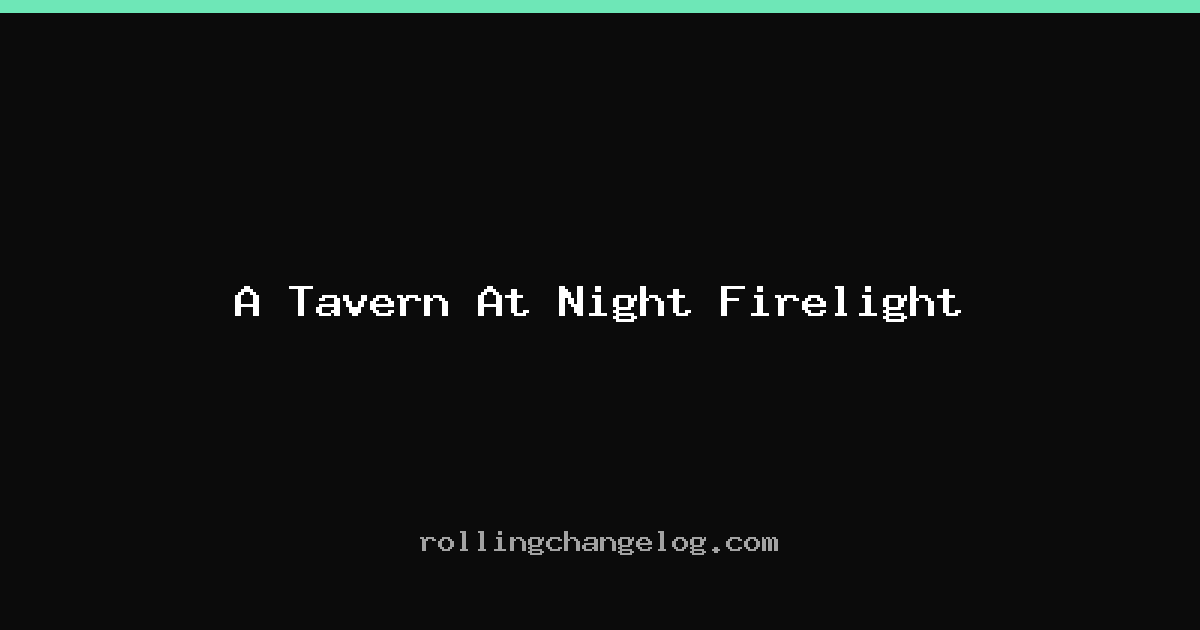 A Tavern At Night Firelight cover