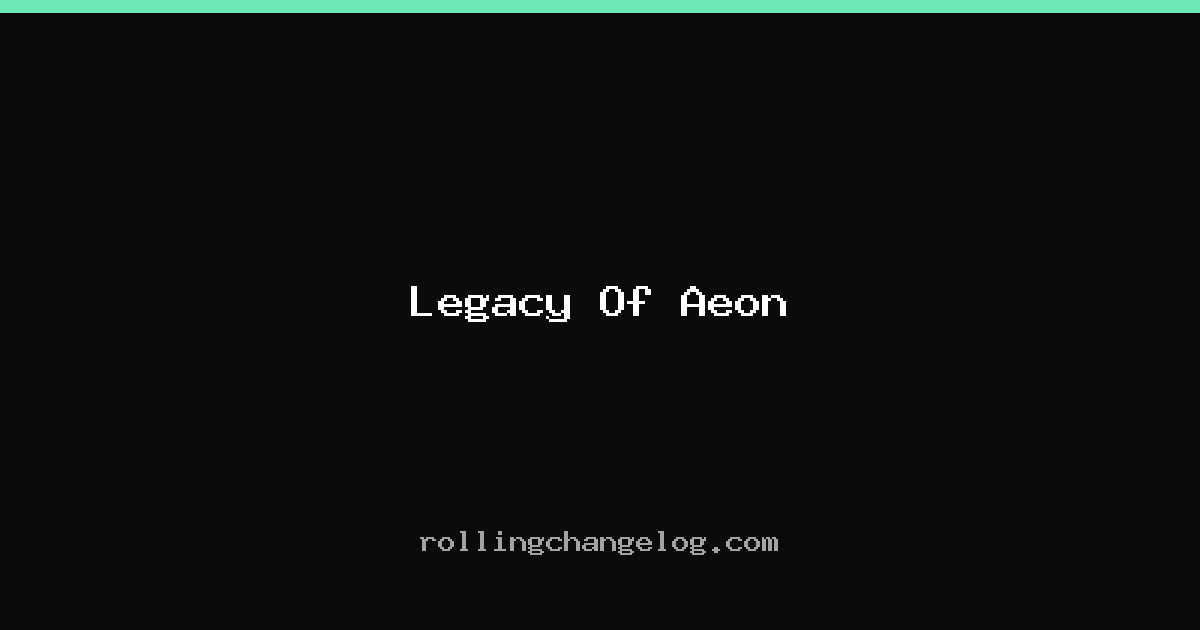 Legacy Of Aeon cover