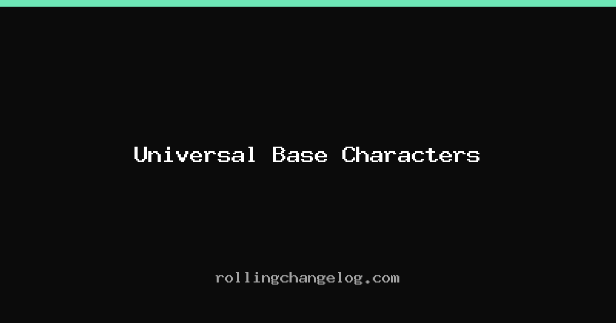 Universal Base Characters cover