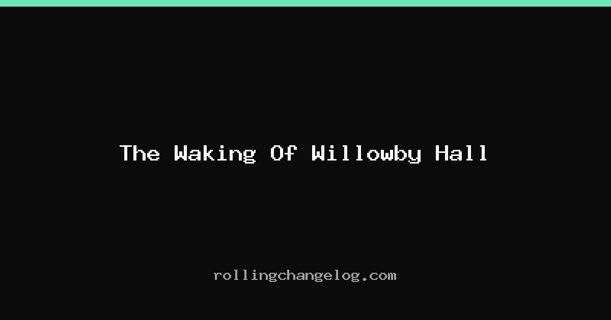 The Waking Of Willowby Hall cover