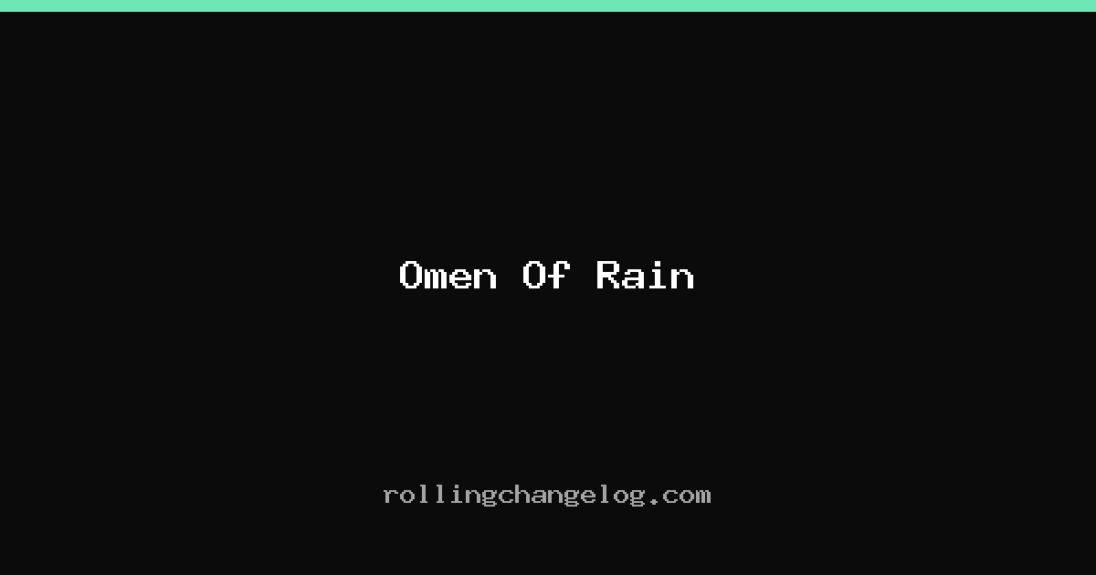 Omen Of Rain cover