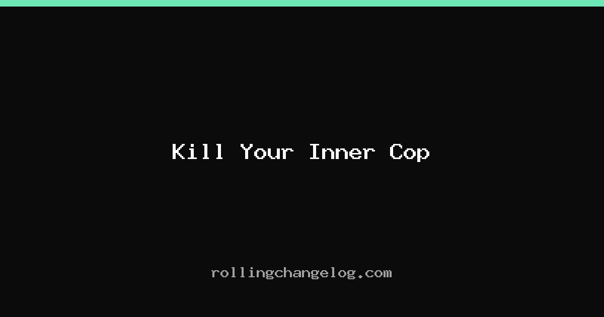 Kill Your Inner Cop cover