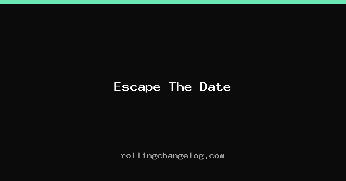 Escape The Date cover