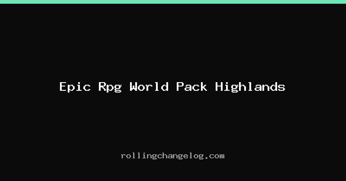 Epic Rpg World Pack Highlands cover