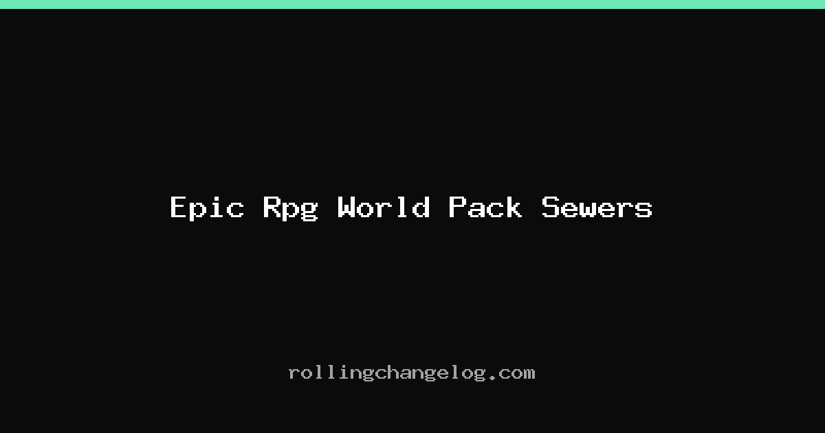 Epic Rpg World Pack Sewers cover