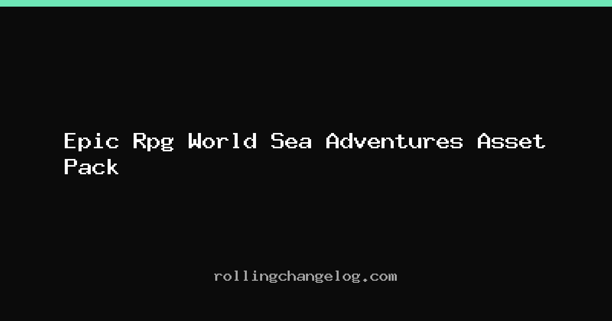Epic Rpg World Sea Adventures Asset Pack cover