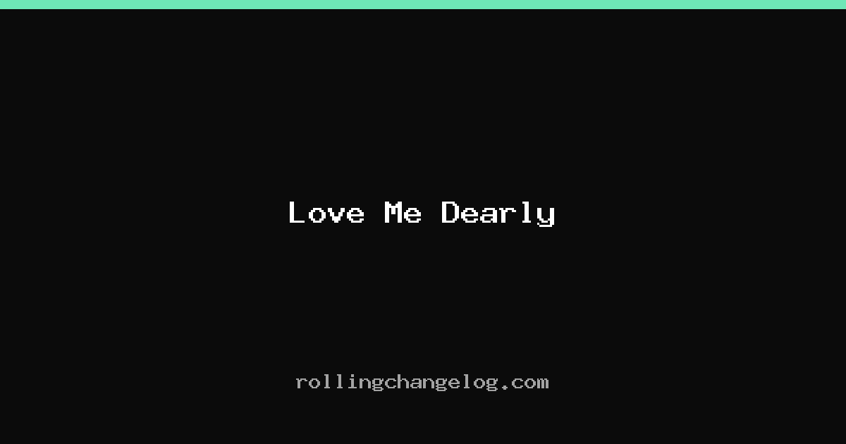 Love Me Dearly cover