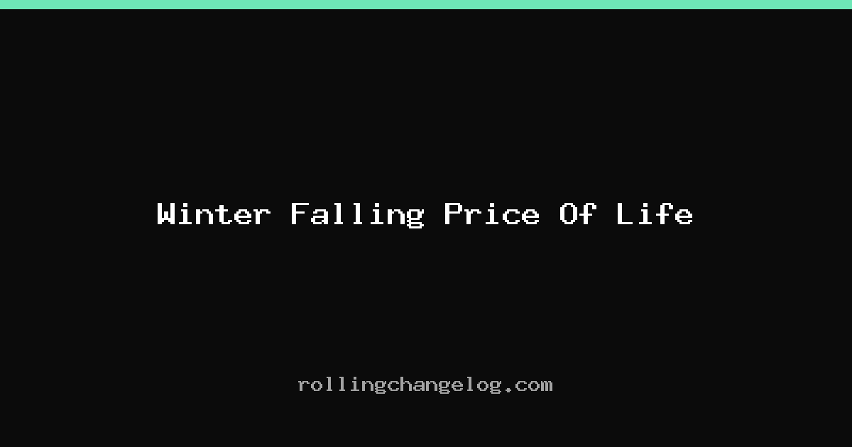 Winter Falling Price Of Life cover