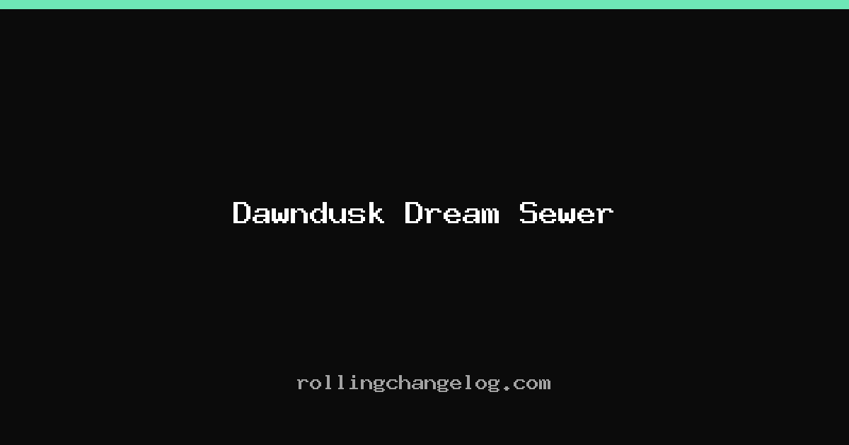 Dawndusk Dream Sewer cover