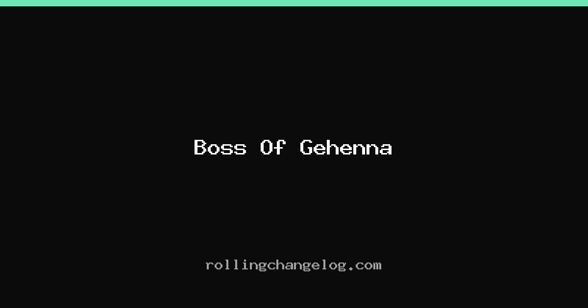 Boss Of Gehenna cover