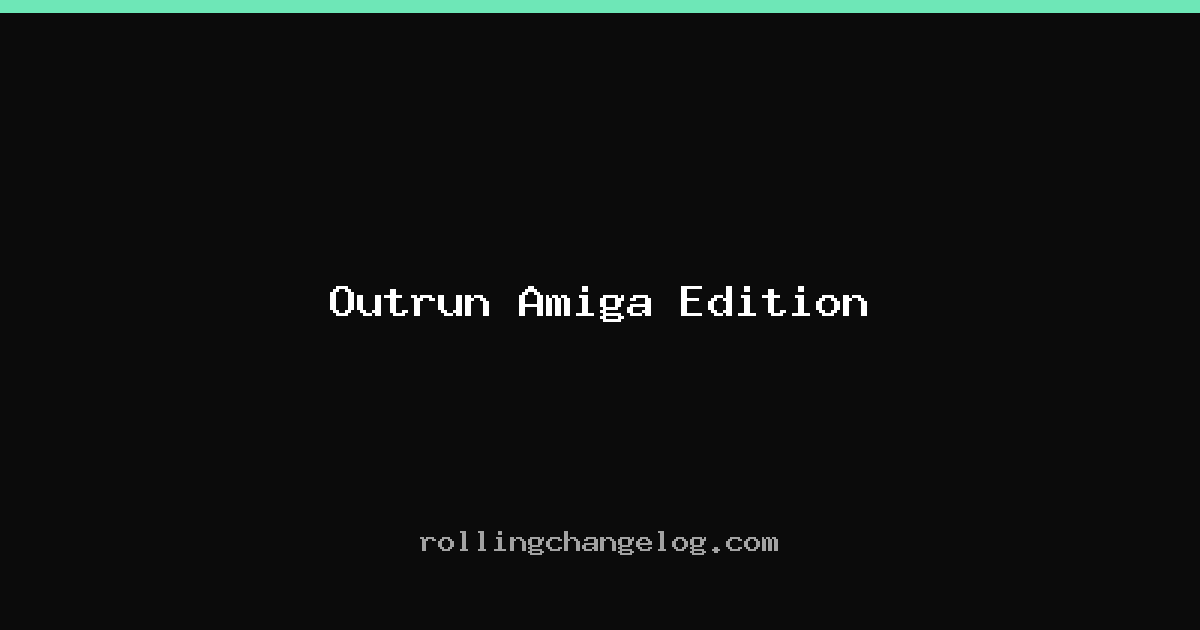 Outrun Amiga Edition cover